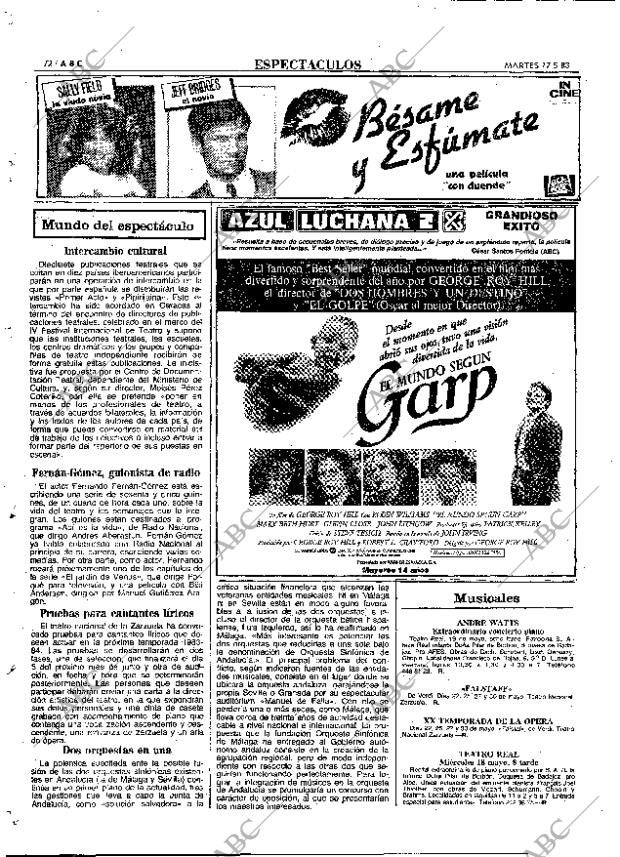 ABC MADRID 17-05-1983 página 72