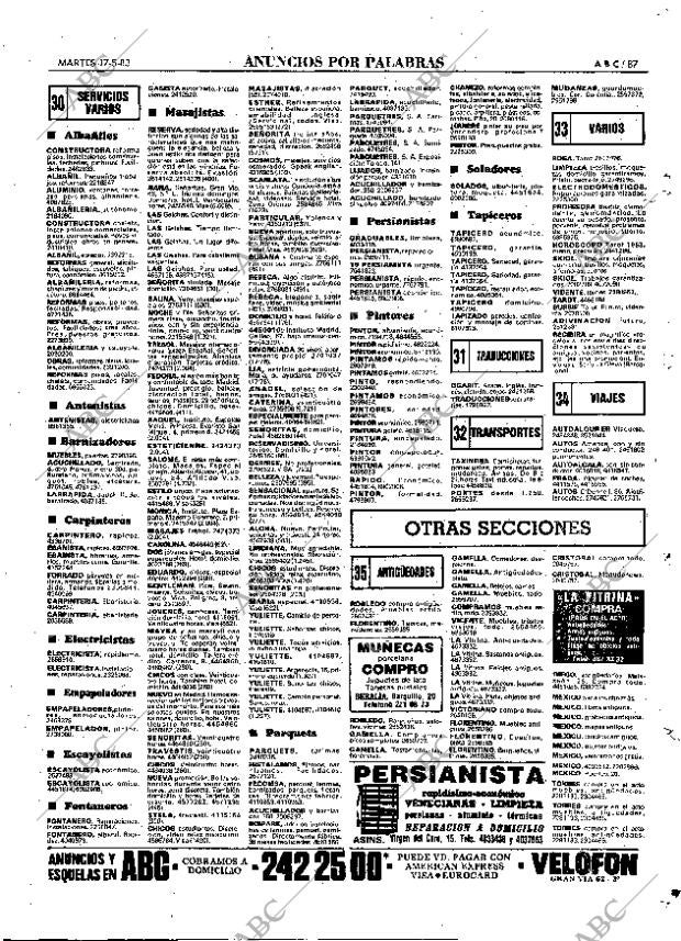 ABC MADRID 17-05-1983 página 87