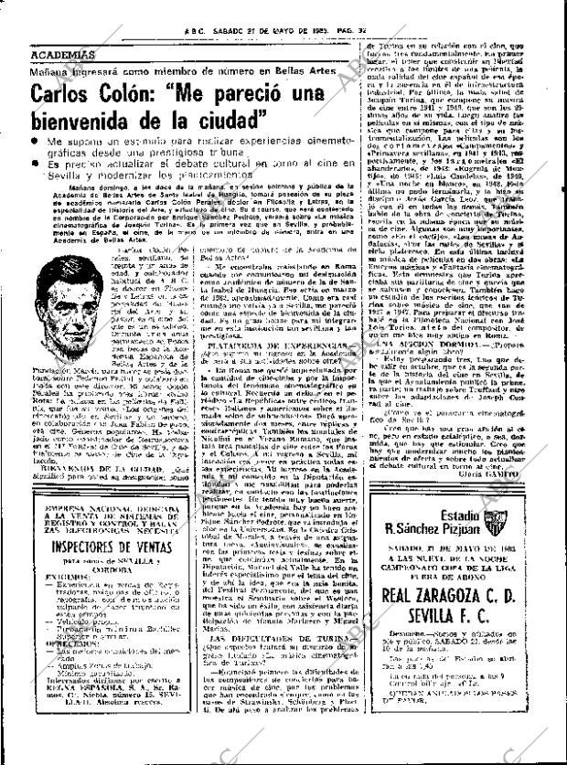 ABC SEVILLA 21-05-1983 página 44