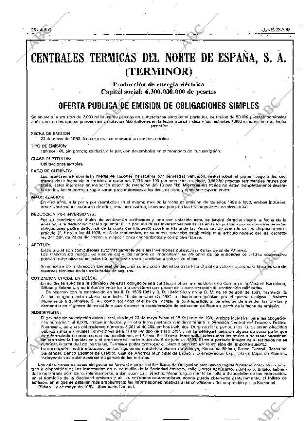 ABC MADRID 23-05-1983 página 28