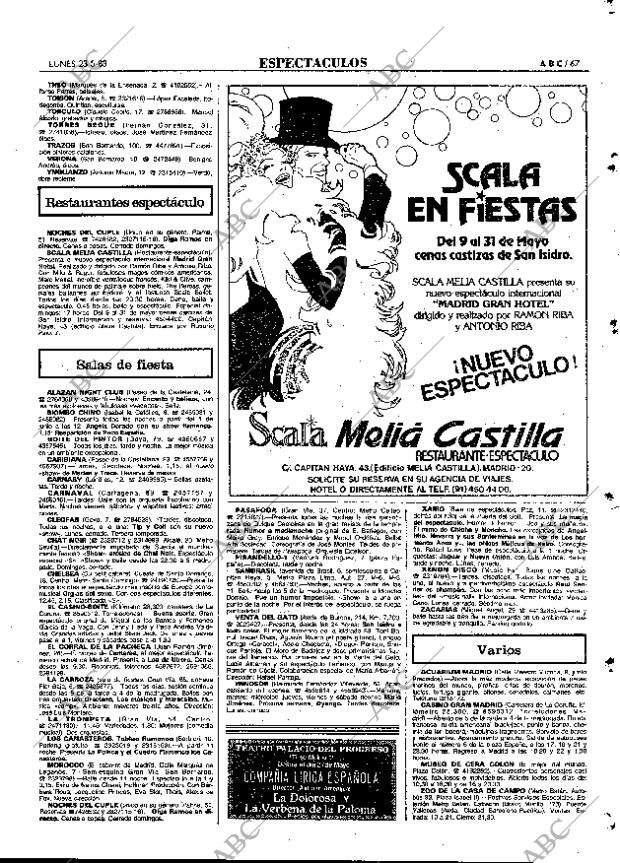 ABC MADRID 23-05-1983 página 67