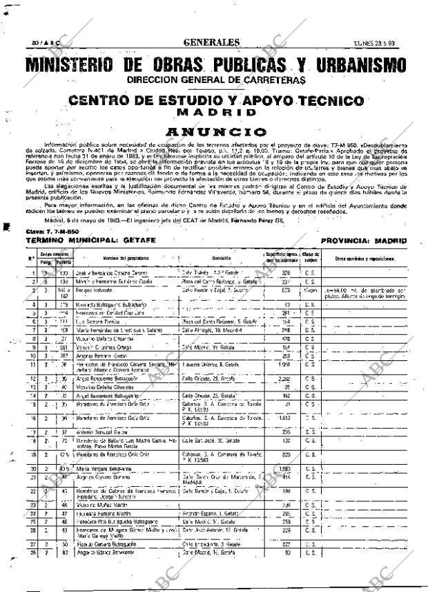 ABC MADRID 23-05-1983 página 80