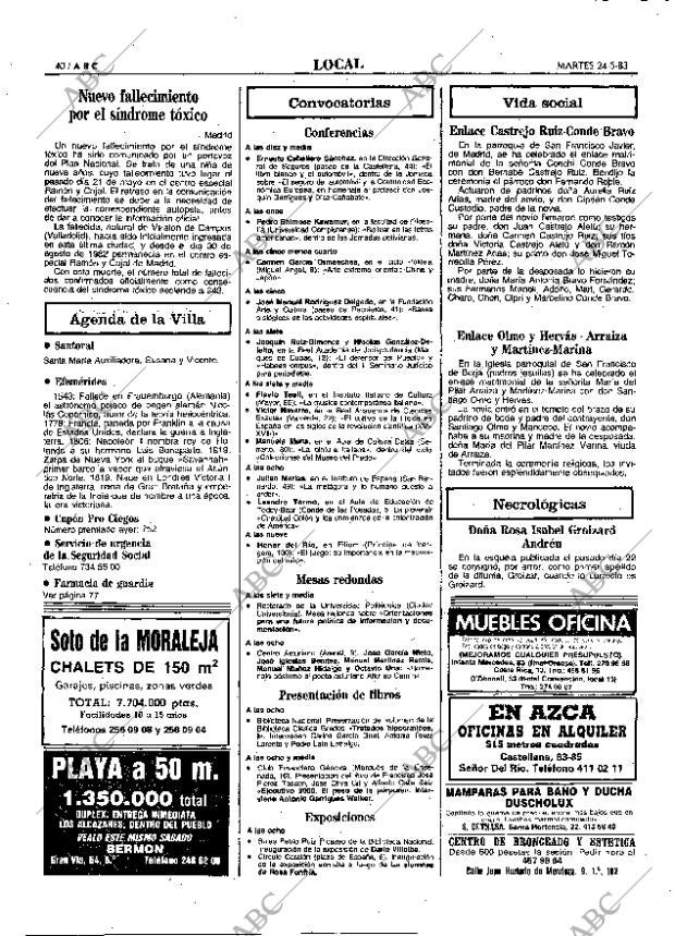 ABC MADRID 24-05-1983 página 40