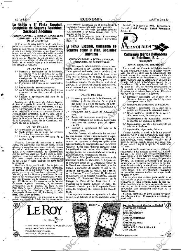 ABC MADRID 24-05-1983 página 62