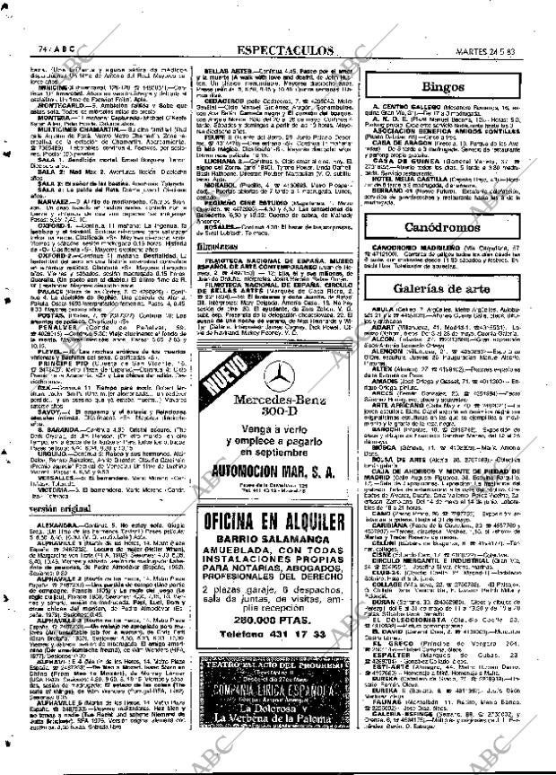 ABC MADRID 24-05-1983 página 74