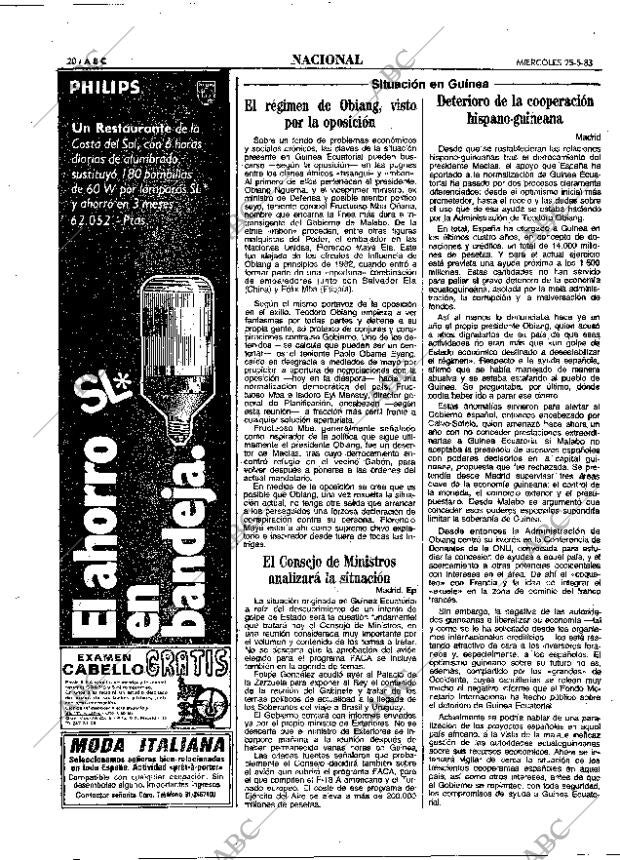 ABC MADRID 25-05-1983 página 20