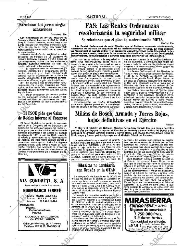 ABC MADRID 25-05-1983 página 22