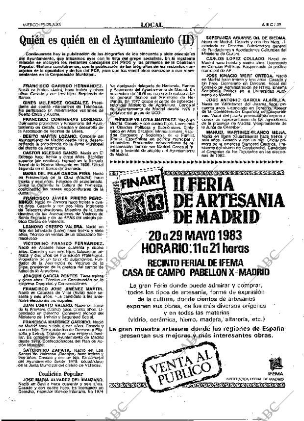 ABC MADRID 25-05-1983 página 39