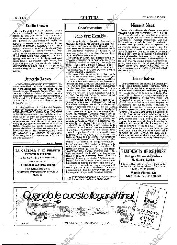 ABC MADRID 25-05-1983 página 46