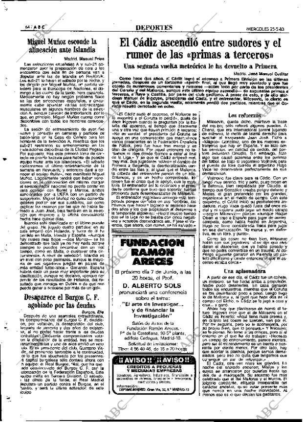 ABC MADRID 25-05-1983 página 64