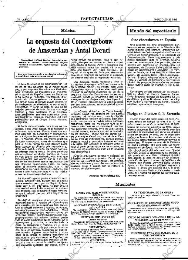 ABC MADRID 25-05-1983 página 70