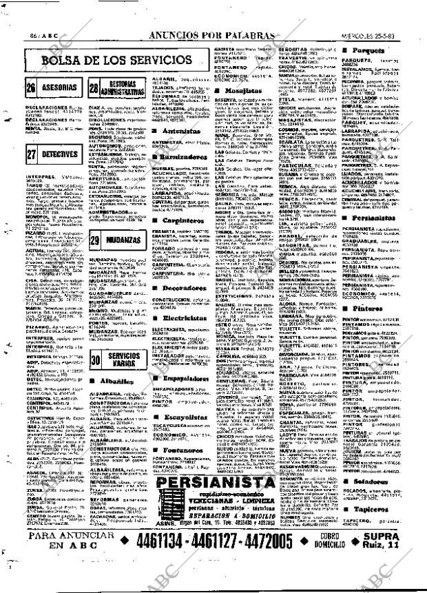 ABC MADRID 25-05-1983 página 86