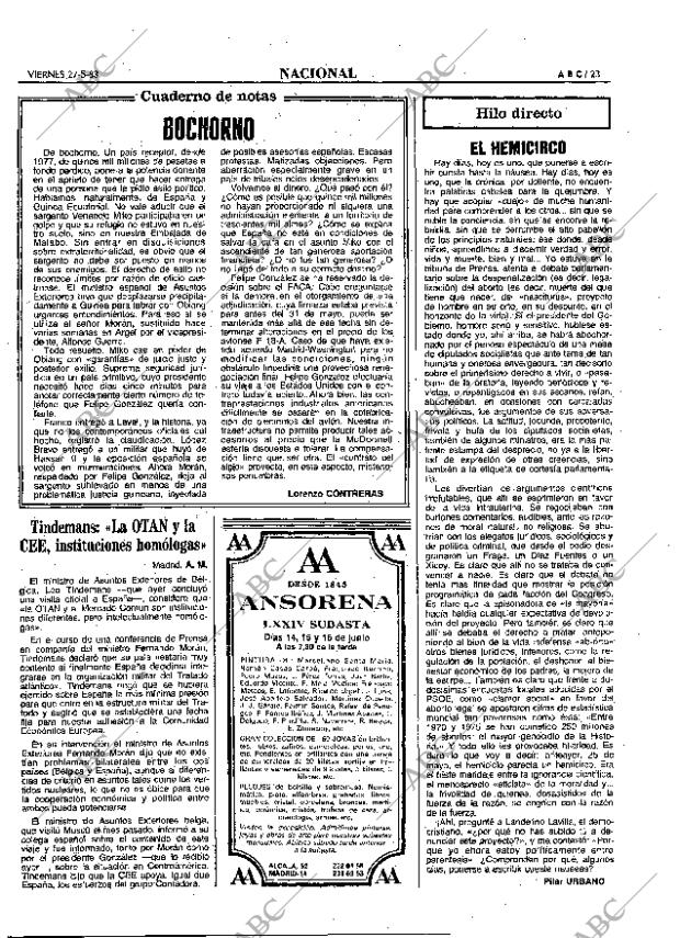 ABC MADRID 27-05-1983 página 23