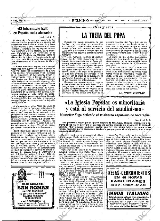 ABC MADRID 27-05-1983 página 42