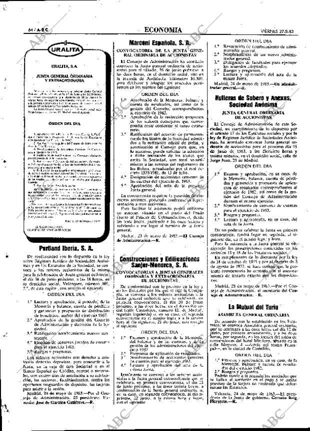 ABC MADRID 27-05-1983 página 64