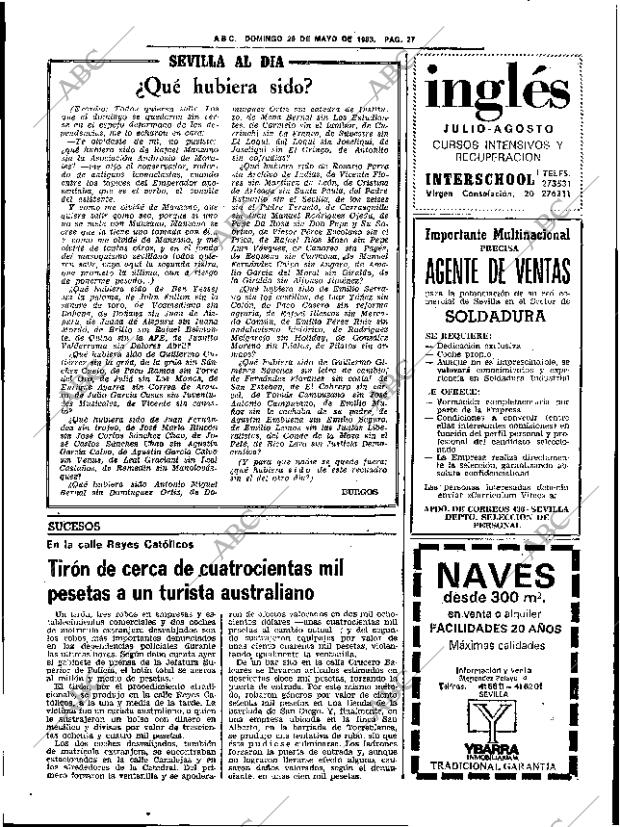 ABC SEVILLA 29-05-1983 página 43