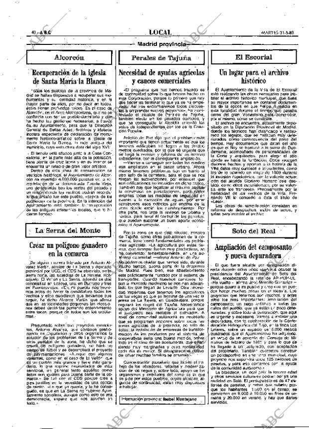 ABC MADRID 31-05-1983 página 40