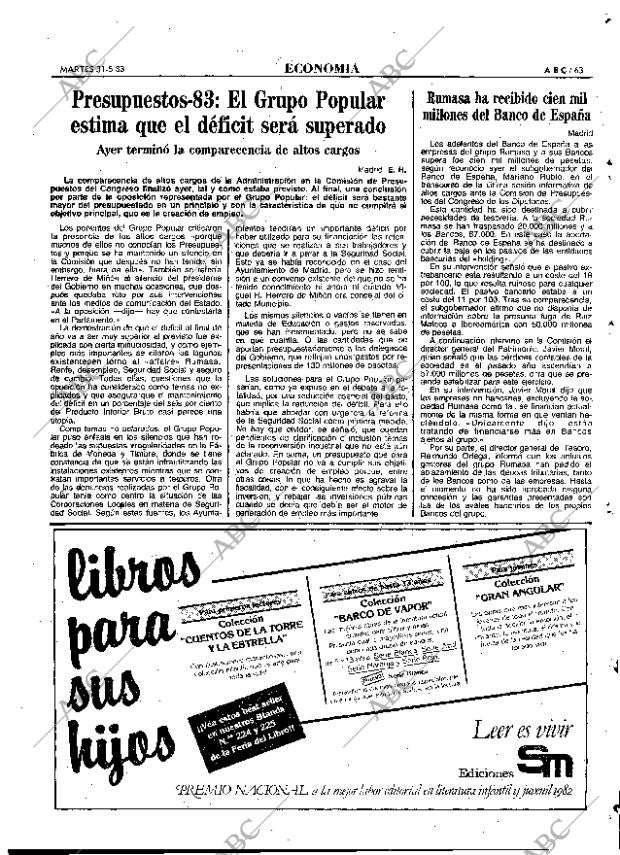 ABC MADRID 31-05-1983 página 63