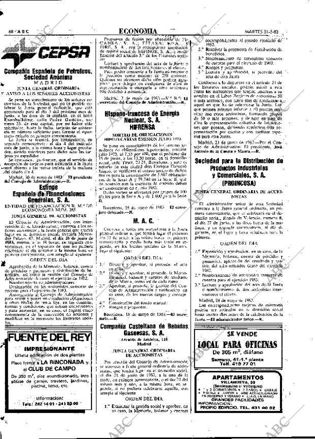 ABC MADRID 31-05-1983 página 68