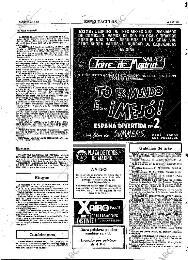 ABC MADRID 31-05-1983 página 83