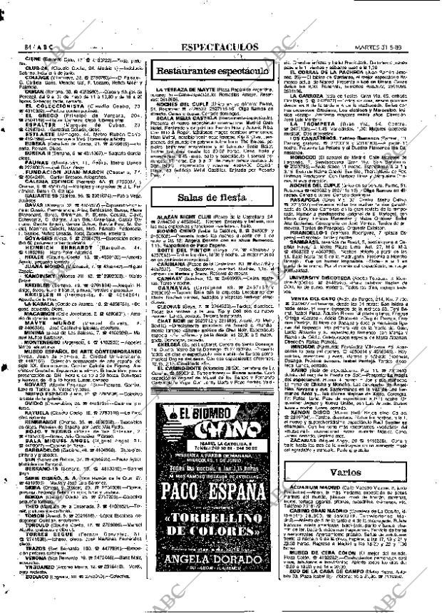 ABC MADRID 31-05-1983 página 84