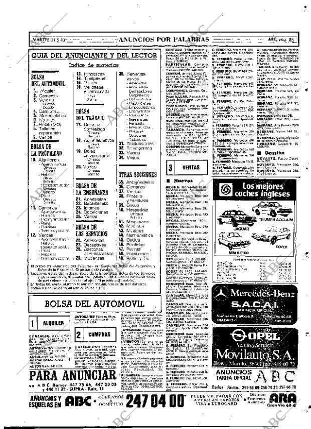 ABC MADRID 31-05-1983 página 85
