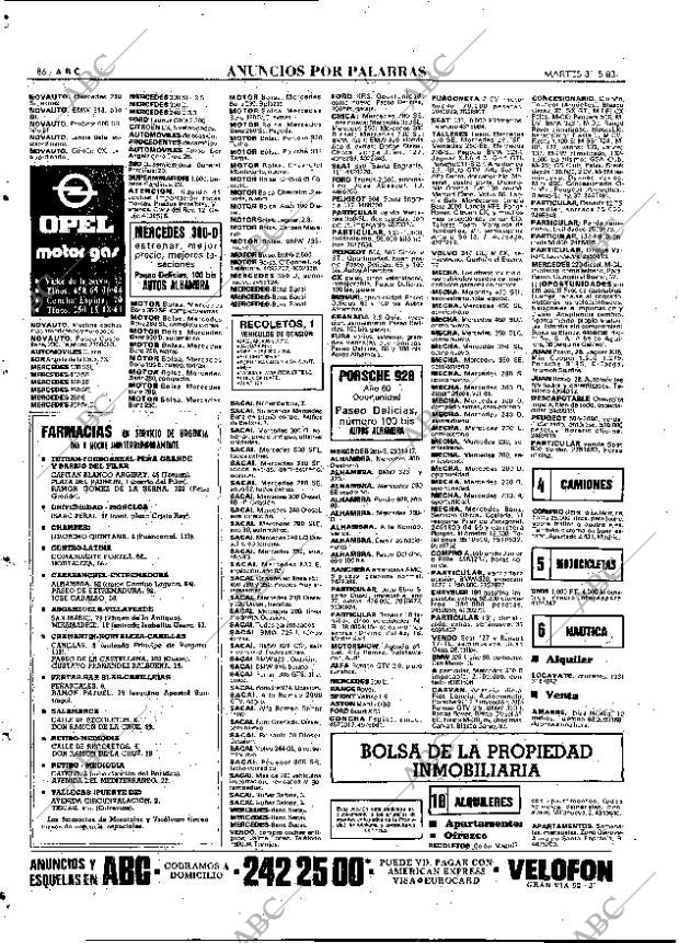 ABC MADRID 31-05-1983 página 86