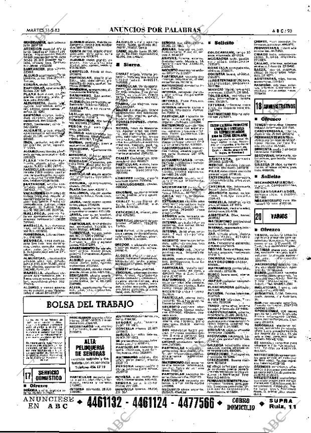 ABC MADRID 31-05-1983 página 93