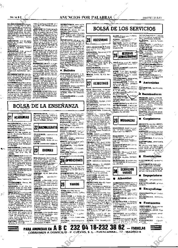 ABC MADRID 31-05-1983 página 94