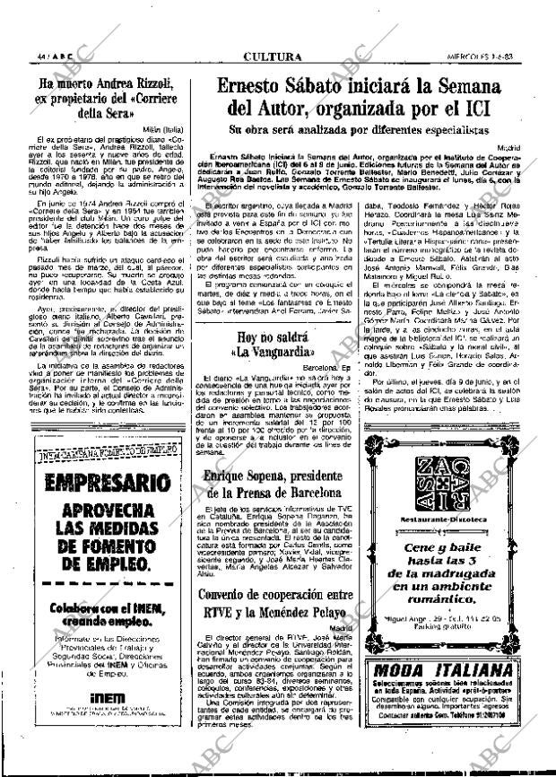 ABC MADRID 01-06-1983 página 44