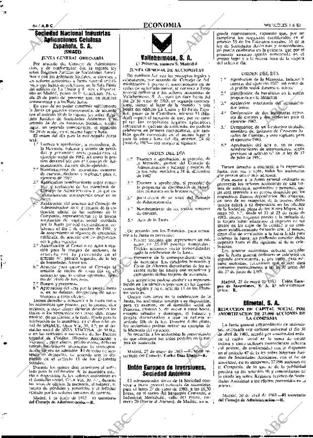 ABC MADRID 01-06-1983 página 64