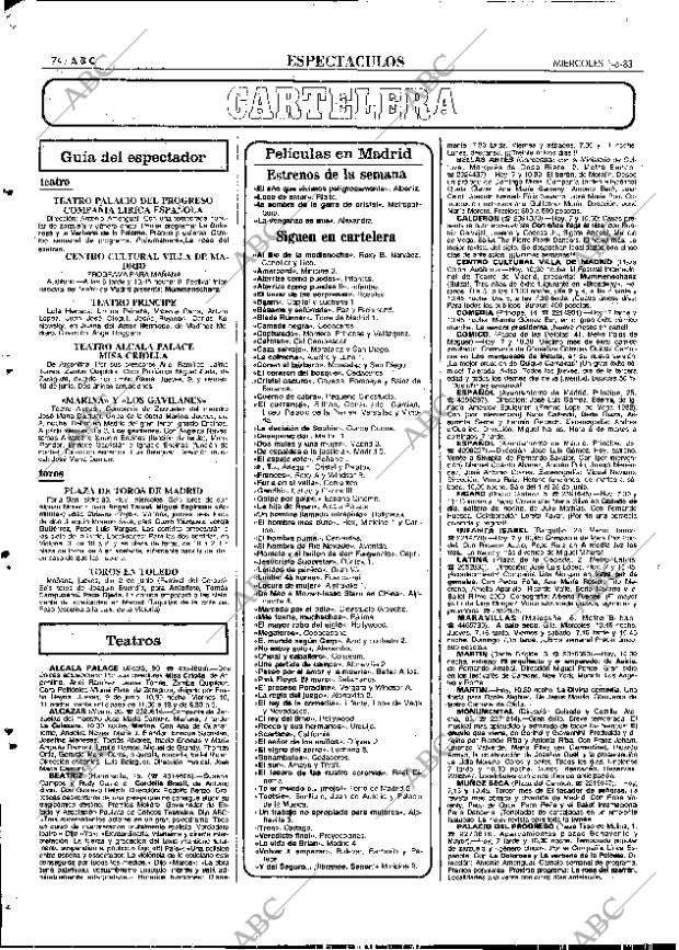ABC MADRID 01-06-1983 página 74