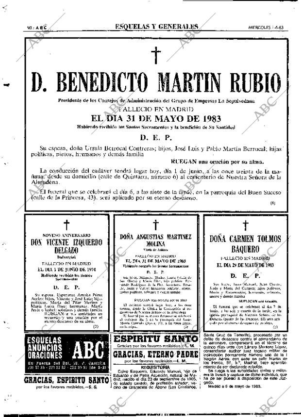 ABC MADRID 01-06-1983 página 90