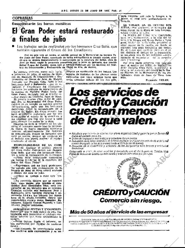 ABC SEVILLA 23-06-1983 página 43