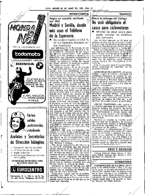 ABC SEVILLA 23-06-1983 página 56