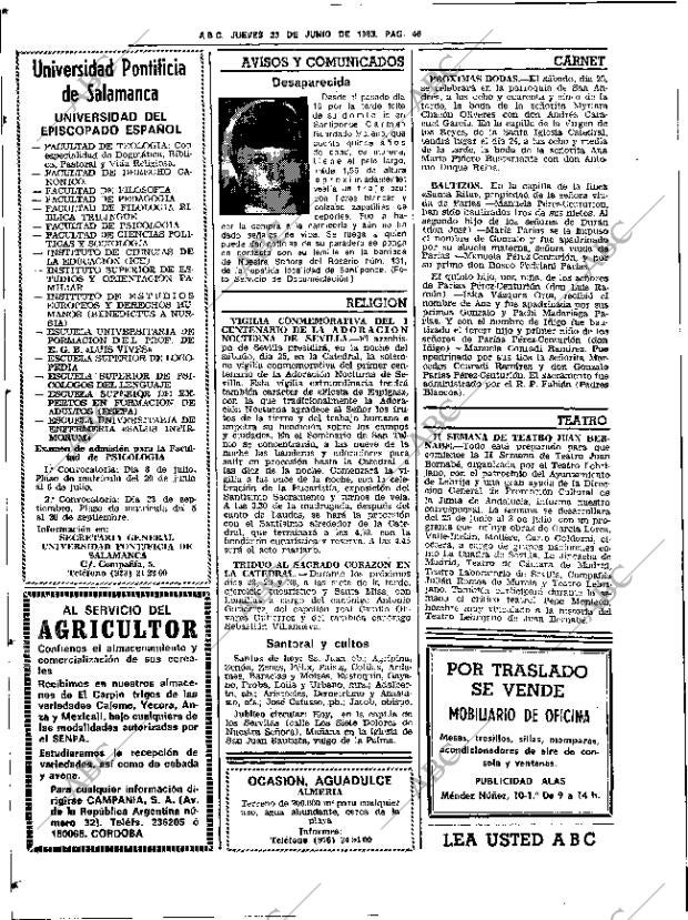 ABC SEVILLA 23-06-1983 página 58