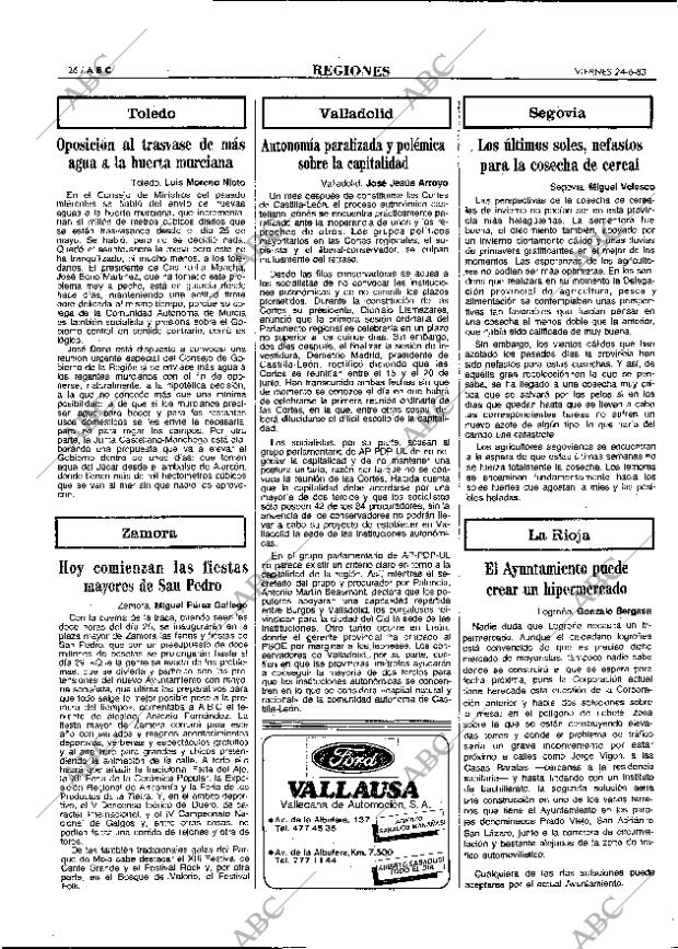 ABC MADRID 24-06-1983 página 26