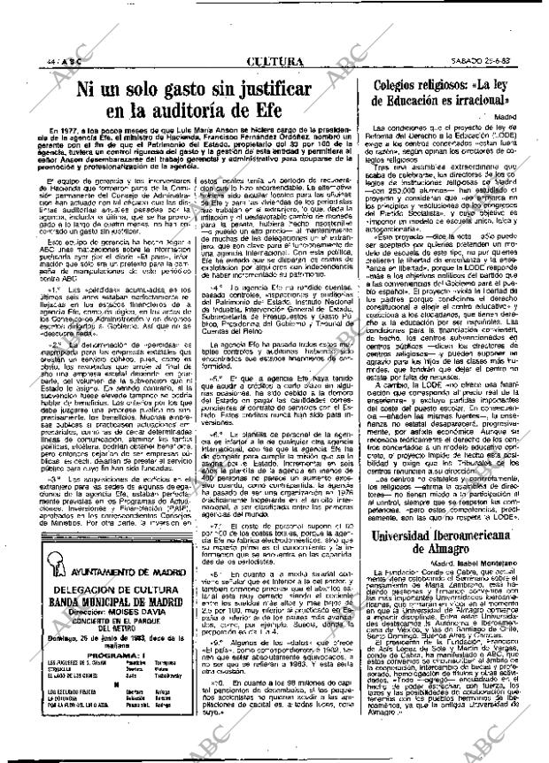 ABC MADRID 25-06-1983 página 44