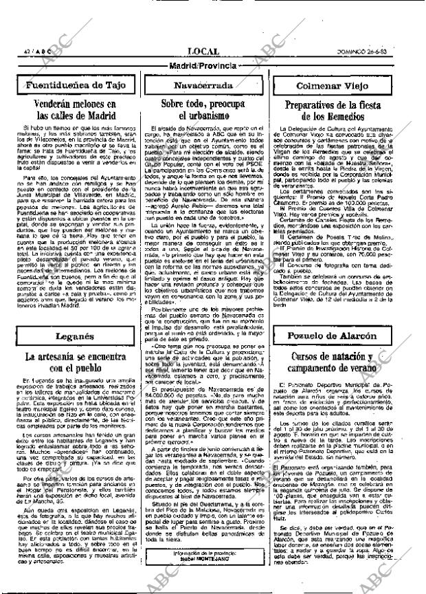 ABC MADRID 26-06-1983 página 42