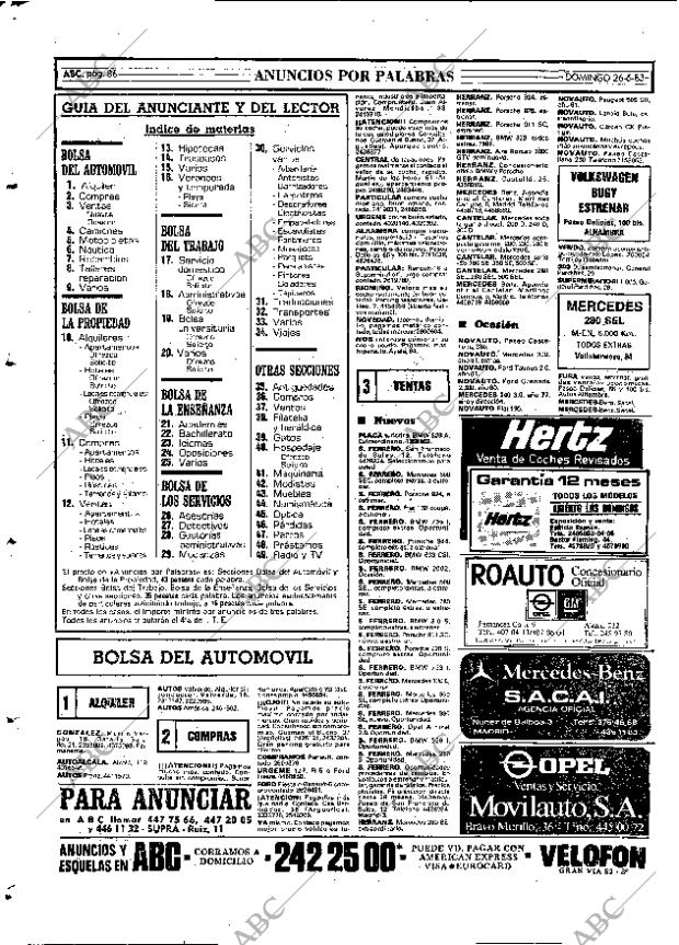 ABC MADRID 26-06-1983 página 86