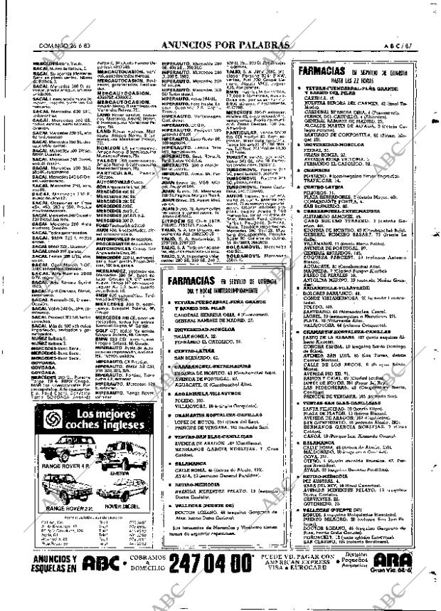 ABC MADRID 26-06-1983 página 87