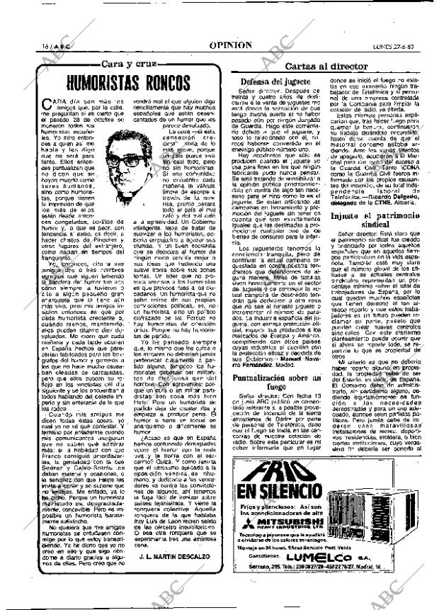 ABC MADRID 27-06-1983 página 16