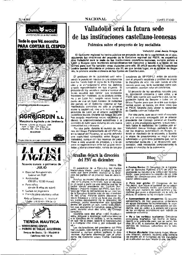 ABC MADRID 27-06-1983 página 22