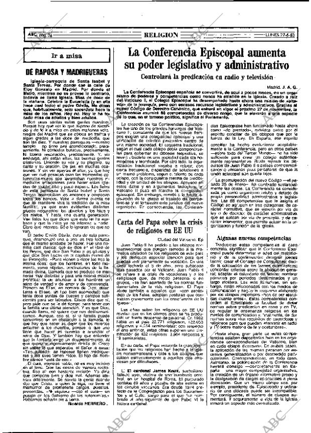ABC MADRID 27-06-1983 página 36