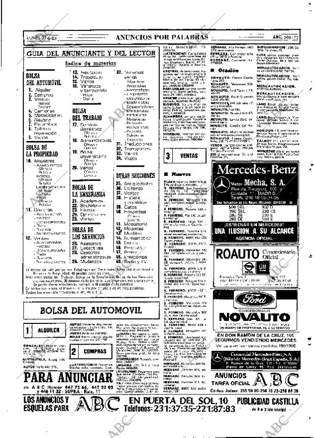 ABC MADRID 27-06-1983 página 71