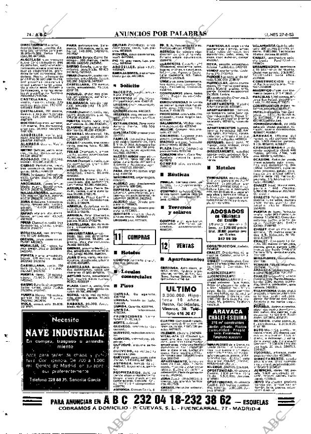 ABC MADRID 27-06-1983 página 74