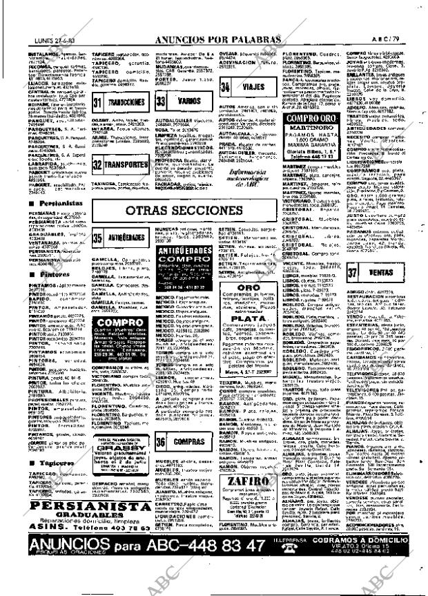 ABC MADRID 27-06-1983 página 79