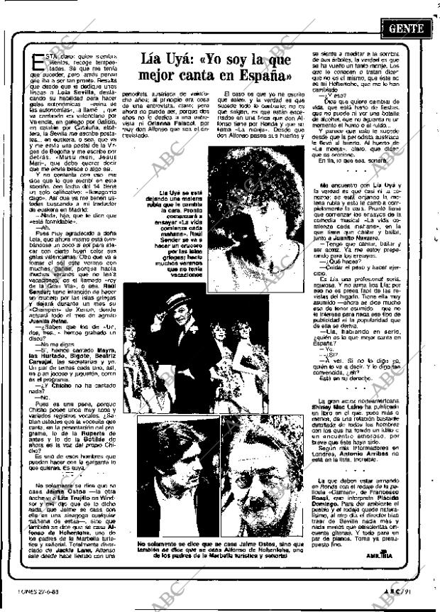 ABC MADRID 27-06-1983 página 91