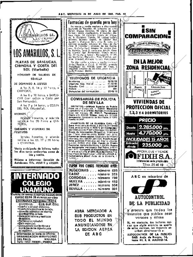 ABC SEVILLA 29-06-1983 página 62