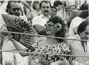 Marujita Díaz en lla plaza de toros de Las Ventas, en la Corrida de la Prensa